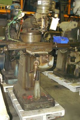 Bridgeport vertical mill, table 9X42, 12 collets