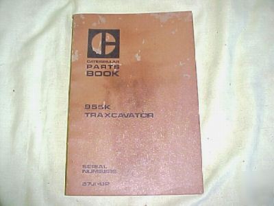 Caterpillar 955K traxcavator parts manual