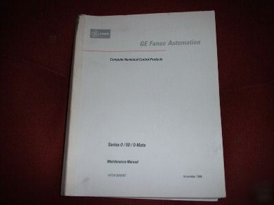 Ge fanuc lathe maintenance manual series 0/00/0-mate