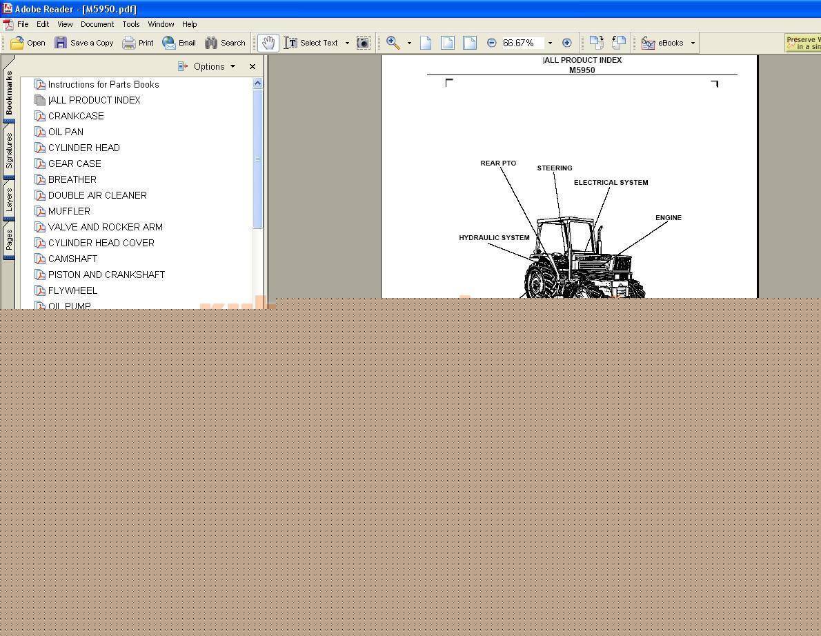 Kubota M5950 parts manual - we have other manuals