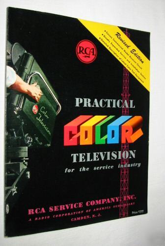 Vintage 1954 rca television color tv service manuals 