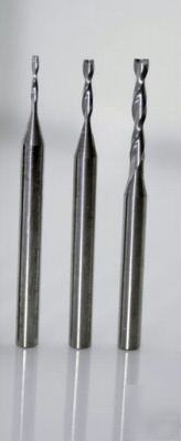 3 end mills 2-flutes center cutting Ã¸-1/8