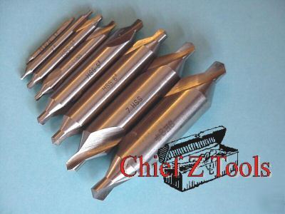 8PC metal lathe mill center drill countersink bit tools