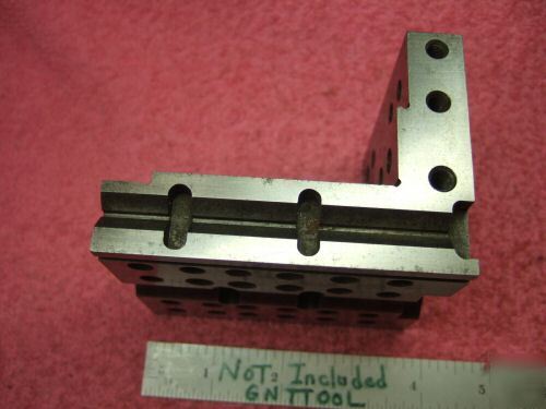 Angle plate with vees steps toolmaker precision used