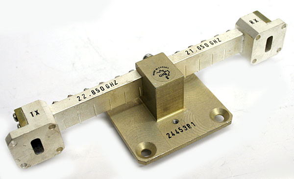 Diplexer microwave waveguide tx 22.850GHZ rx 21.650 ghz