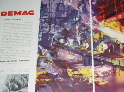 Demag-duisburg steel germany nice art -1950S ad