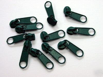 #3 nylon coil zipper sliders long (869) dark green 50
