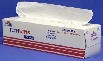 5353 3 bx/cs horizon tech wipes 3-ply tissue electronic