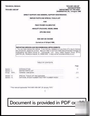 Agilent hp 8900B maintenance repair manual HP8900B