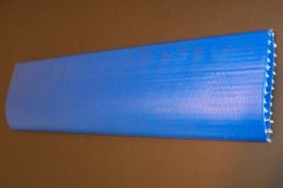 Discharge hose, pvc layflat - 3 inch x 75 feet (blue)