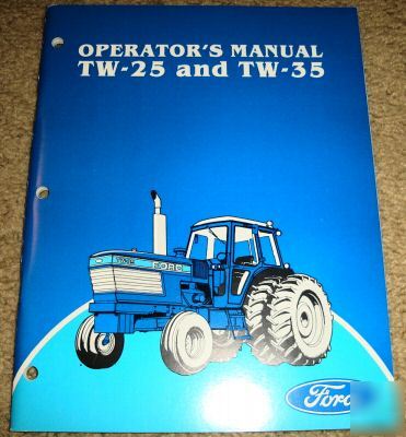 Ford tw-25 & tw-35 tractor operator's manual book
