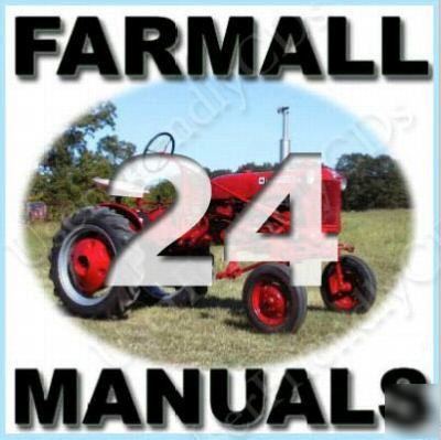 Ih farmall cub lo-boy service manual -24- manuals set 