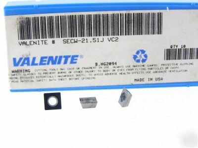 New 80 valenite secw 21.51 j VC2 carbide inserts P294