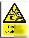 Risk of explosion sign-semi rigid-200X250MM(wa-121-re)