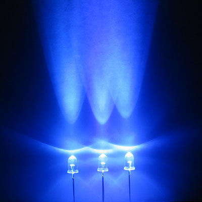 Blue led set of 500 super bright 5MM 13000MCD+ f/r