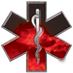 Emt ems mfr medic decal reflective 4