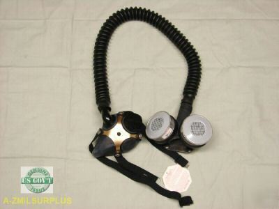 New msa comfo ii custom belt mount respirator w/filters 