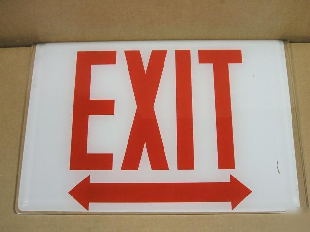 New plastic exit sign cover red & white 13.25