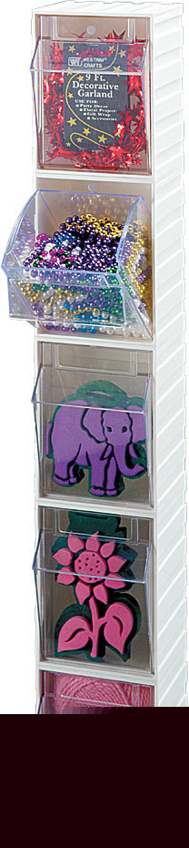 Wise 5 -4X6 tip out bins craft toy sm parts storage wh