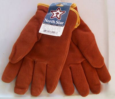 Winter leather western style glove orlon-pile lined 1PR