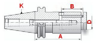 Bison cat-40 slitting saw holder - arbor diameter: .625