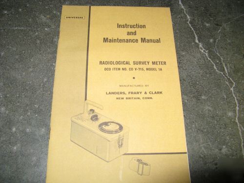 Cd v-715 geiger counter cdv 715 landers frary & clark