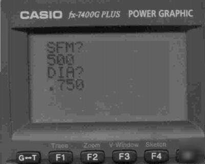 Machinist machine shop calculator, 68 programs loaded 