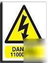 11000 volts sign-s. rigid-300X400MM(wa-045-rm)