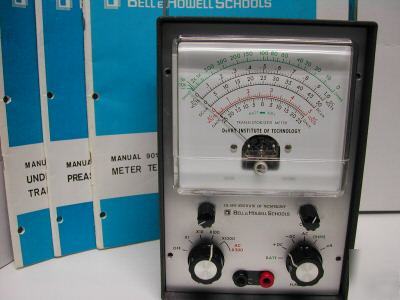 Educational transistor multimeter with training manuals
