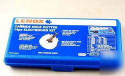New carbide hole saw kit lenox 14 pc. electrician kit 