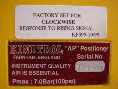 New kinetrol ap valve positioner 099-500AP000C