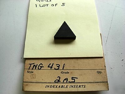 TNG431 2A5 carbide inserts 4003 1 lot of 5 pieces 