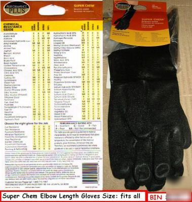 Performance plus super chem gloves (elbow length)