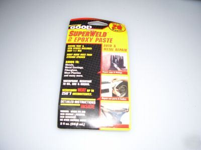 Superweld 2 part epoxy paste for auto and metal repair