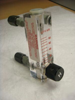 Air dry company model 6185-20 flow meter 0 - 100 scfh 