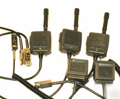 Lot 5) motorola police fire ham radio mics microphones