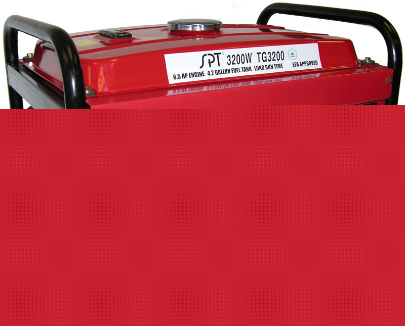 3200W portable gasoline generator - 3200 watts 6.5 hp