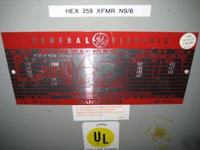 Ge transformer 150 kva 150KVA ql 480 / 208 / 120V