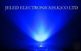 New 100X superflux blue 3MM r/h led lamp 10,000MCD f/s