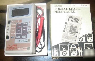 Sears digital hand held multimeter w/ leads * *