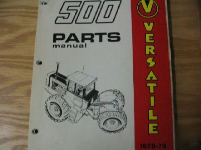 Versatile 500 tractor parts manual 1978-79