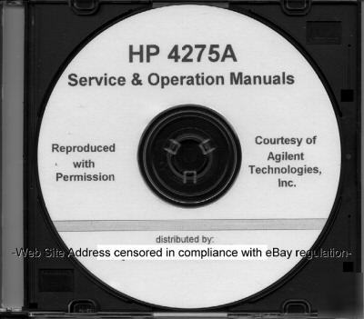Agilent hp 4275A operating manual 