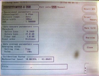 Anritsu MW9070A otdr, MW0973J gif 850NM, battery works