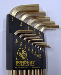 Bondhus gorilla proof 13 pc ball point hex key .050-3/8