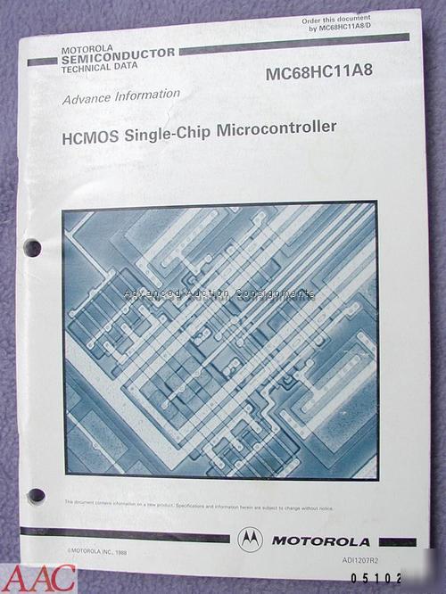 Motorola MC6811 technical manual cpu MC68HC11A8