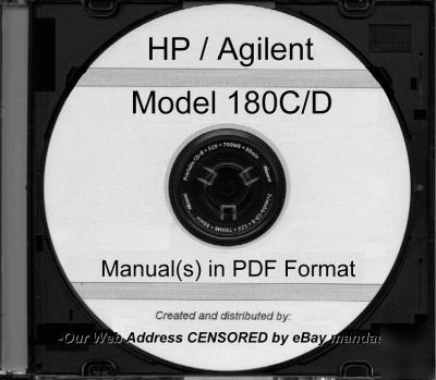 Agilent hp 180C 180D service and operating manual