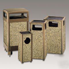 Aspen outdoor trash receptacles - 2.5 gl. uni R41-201PL