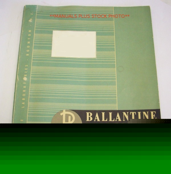 Ballantine 303 series op/service manual - $5 shipping 