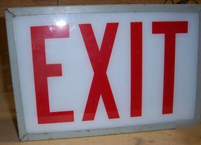 Used metal exit sign ..great for a bar, basement,etc.