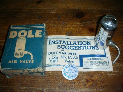 Vintage dole air valve vari vent no. 1A